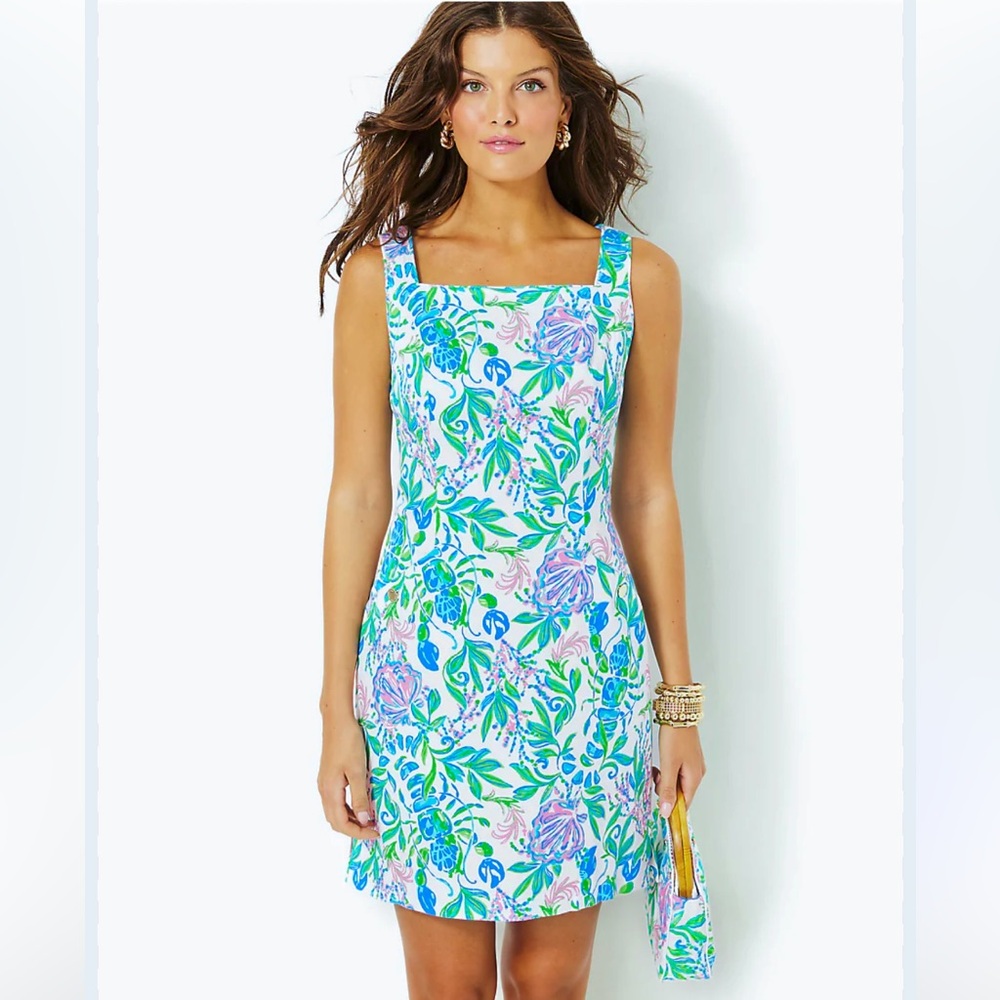 LILLY PULITZER NWT  The Lilly Shift Dress Resort White Just A Pinch style 015621